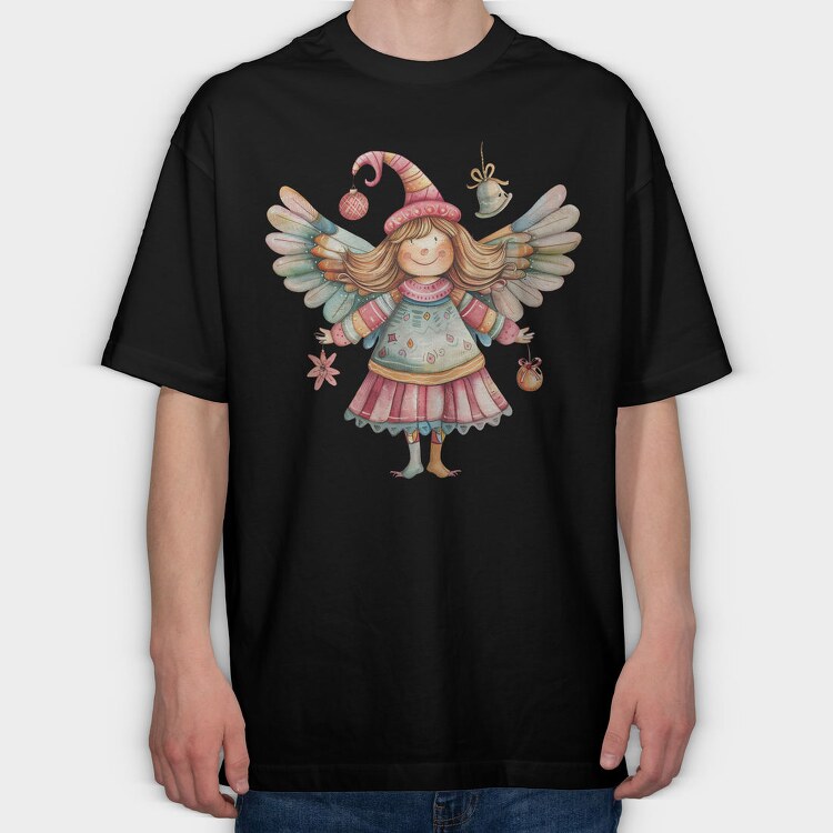 Christmas Fairy Ornament, Tricou Oversize Barbati (Unisex)