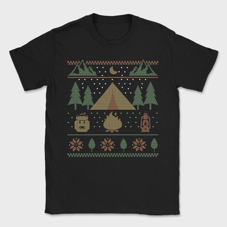 Ugly Sweater Camping, Tricou Barbati (Unisex)