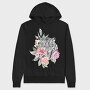 Tiger Bloom Night, Hanorac Oversize Barbati (Unisex)