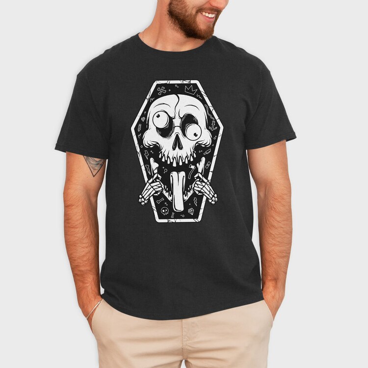 Skull Coffin Vibes, Tricou Barbati (Unisex)