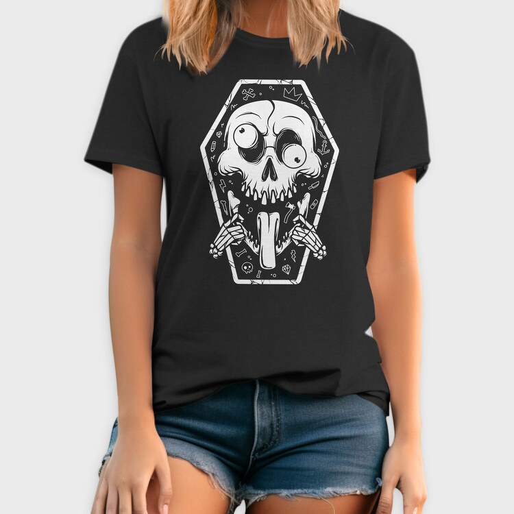Skull Coffin Vibes, Tricou Barbati (Unisex)