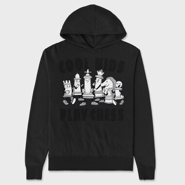 Chess Cartoon, Hanorac Oversize Barbati (Unisex)