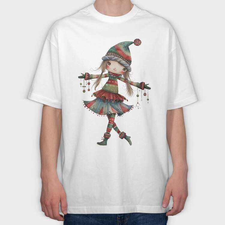 Christmas Girl Magic, Tricou Oversize Barbati (Unisex)