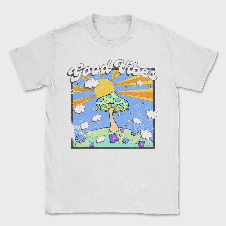 Good Vibes Mushroom, Tricou Barbati (Unisex)