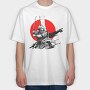 Samurai Warrior Strike, Tricou Oversize Barbati (Unisex)