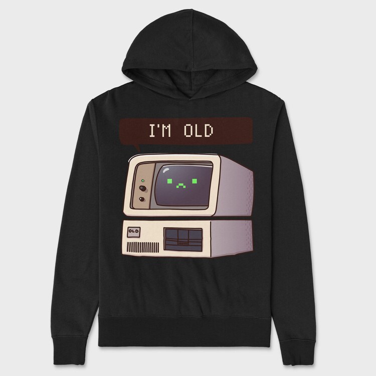 Vintage Tech Nostalgia, Hanorac Oversize Barbati (Unisex)