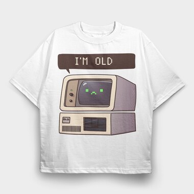 Vintage Tech Nostalgia, Tricou Oversize Barbati (Unisex)