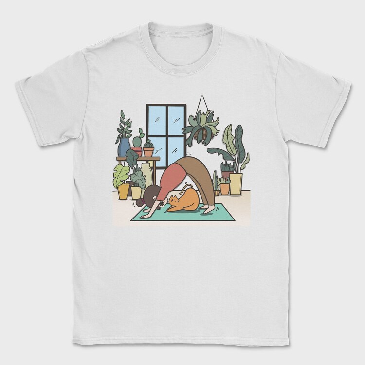 Yoga Cat Zen Studio, Tricou Barbati (Unisex)