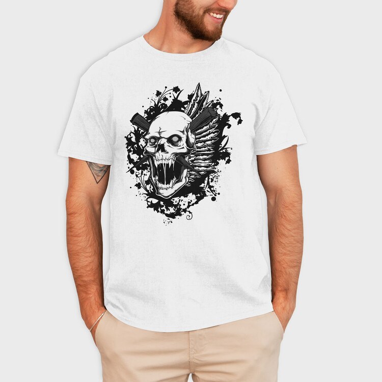 Skull Crown Roar, Tricou Barbati (Unisex)