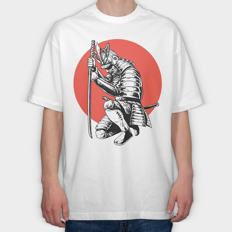 Samurai Warrior, Tricou Oversize Barbati (Unisex)