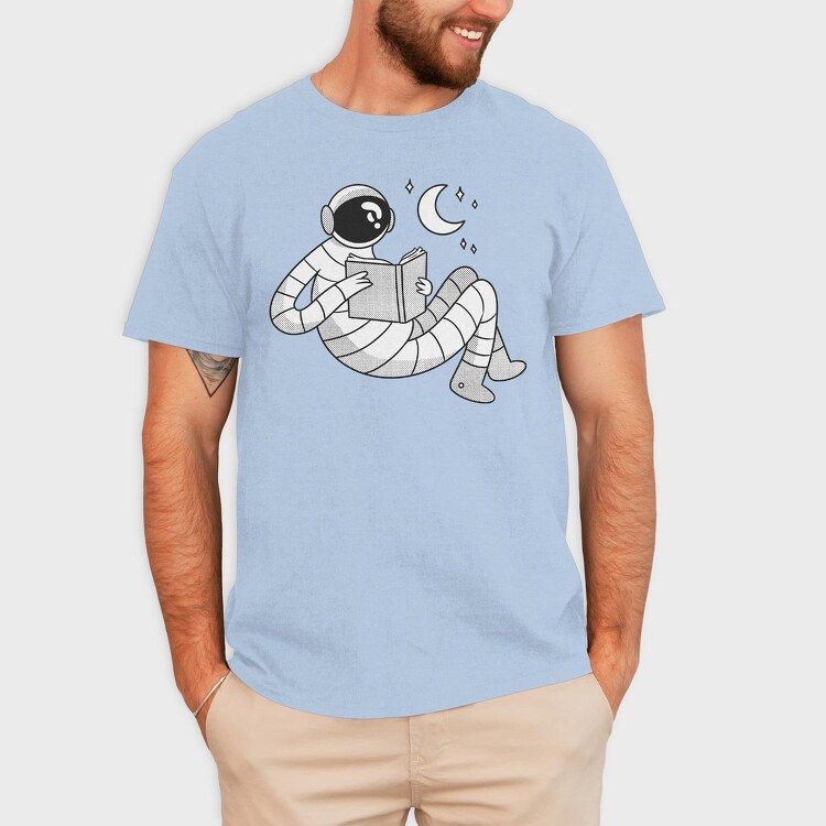Astronaut Reading, Tricou Barbati (Unisex)