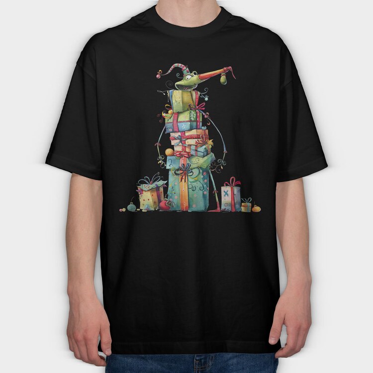 Christmas Gifts Stack, Tricou Oversize Barbati (Unisex)