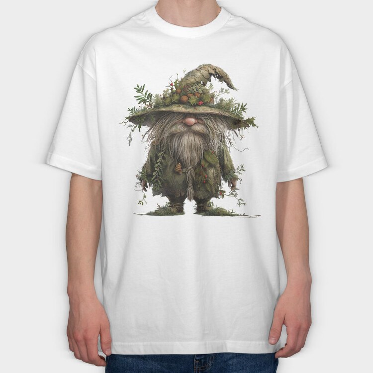 Christmas Gnome Garden, Tricou Oversize Barbati (Unisex)