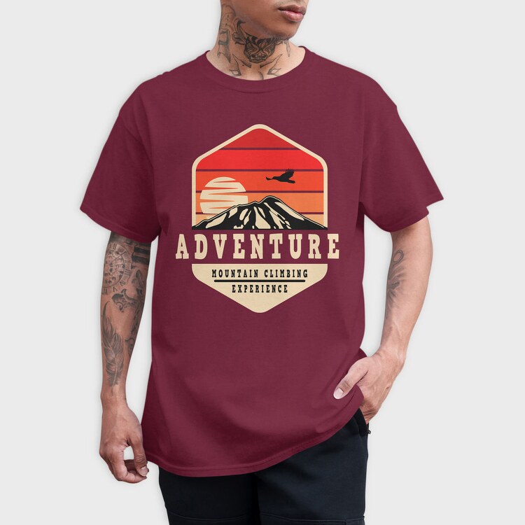 Mountain Adventure Climb, Tricou Barbati (Unisex)