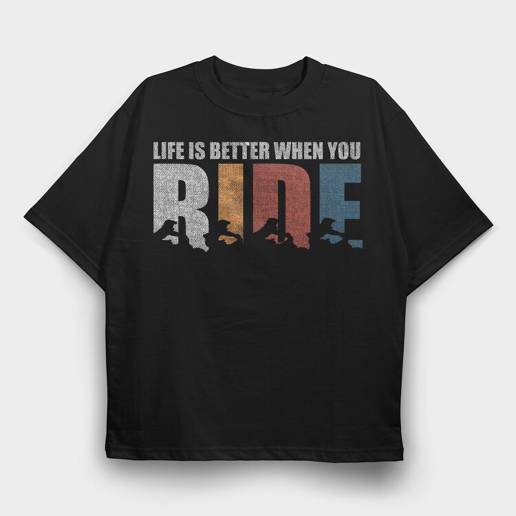 Betterride, Tricou Oversize Barbati (Unisex)