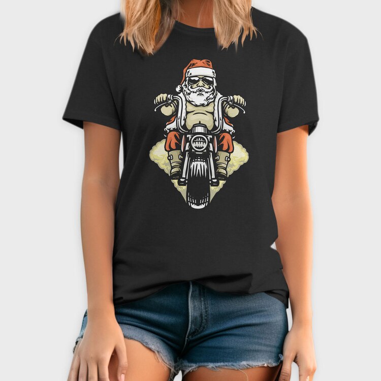 Santa Biker, Tricou Barbati (Unisex)