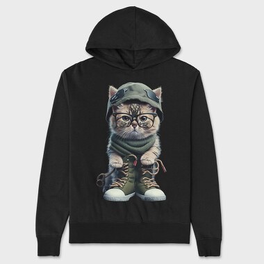 Cat Aviator Chic, Hanorac Oversize Barbati (Unisex)