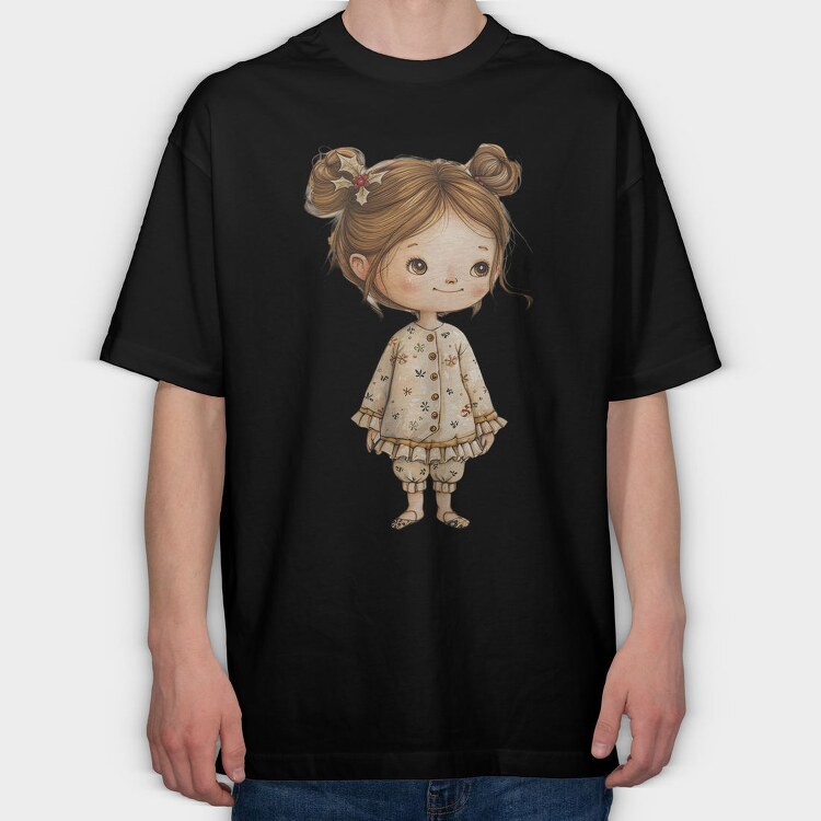 Christmas Ginger Pink Bunny, Tricou Oversize Barbati (Unisex)