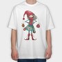 Christmas Gnome Girl, Tricou Oversize Barbati (Unisex)