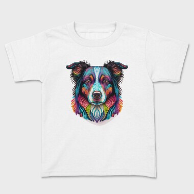Colorful Dog Portrait, Tricou Copii