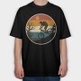 Mountain Bike Sunset, Tricou Oversize Barbati (Unisex)
