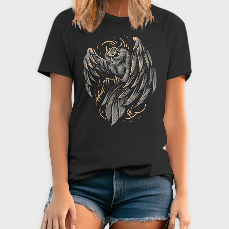 Stormy Owl Flight, Tricou Barbati (Unisex)