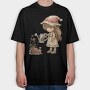 Christmas Girl Watering Can, Tricou Oversize Barbati (Unisex)