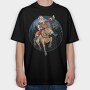 Santa Moose Ride, Tricou Oversize Barbati (Unisex)