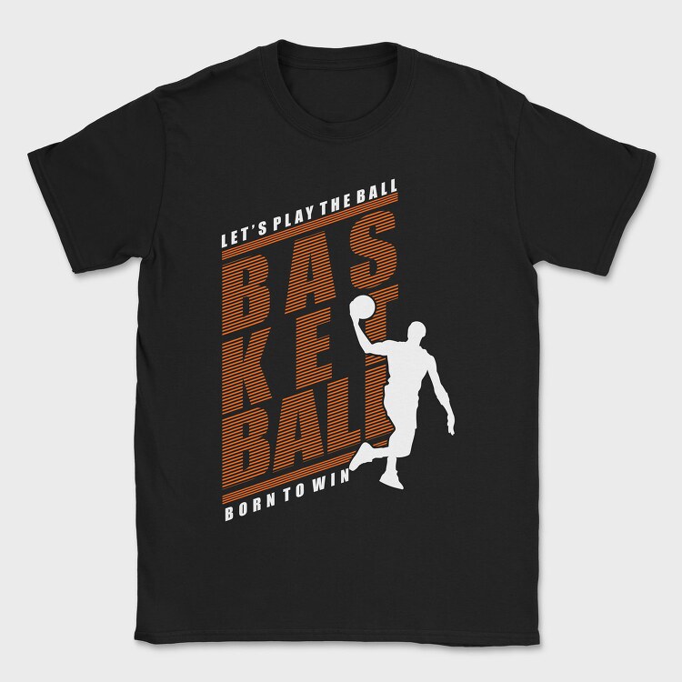 Orange Stripe Basketball, Tricou Barbati (Unisex)