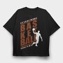 Orange Stripe Basketball, Tricou Oversize Barbati (Unisex)