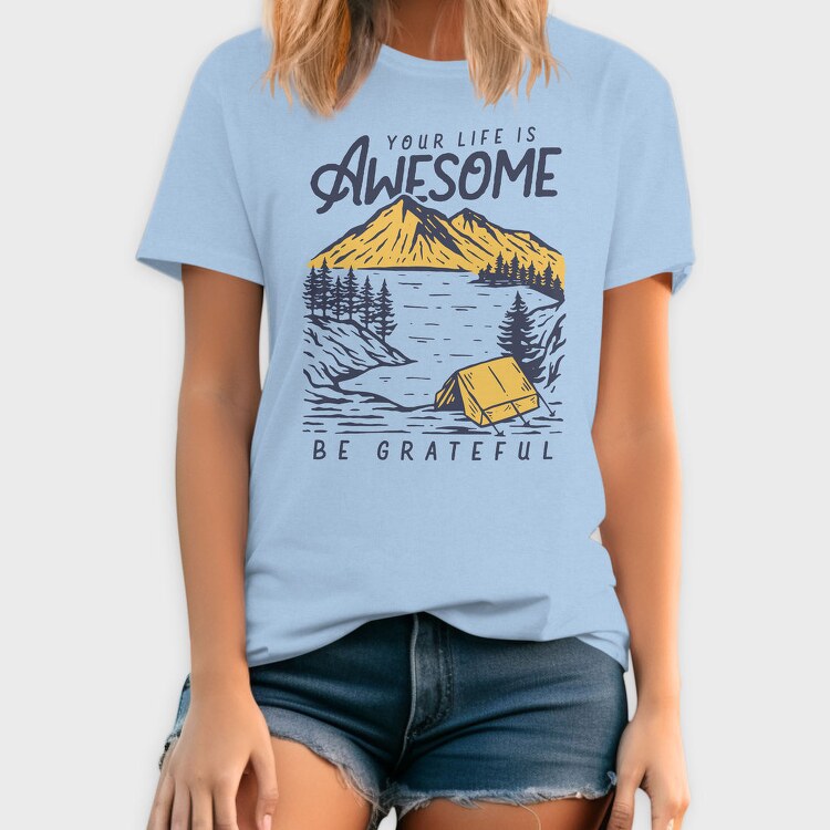 Awesome Camping Vibes, Tricou Barbati (Unisex)