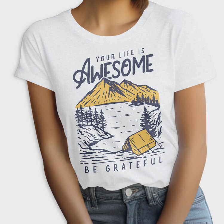 Awesome Camping Vibes, Tricou Femei
