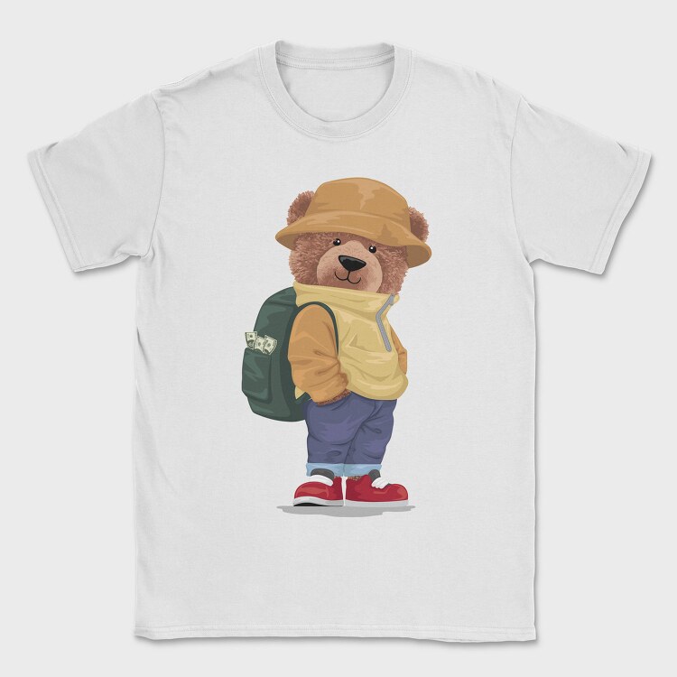 Bear Backpacker Cash, Tricou Barbati (Unisex)