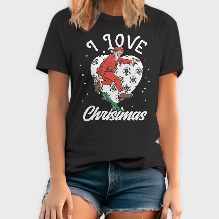 Santa Skate Snow, Tricou Barbati (Unisex)