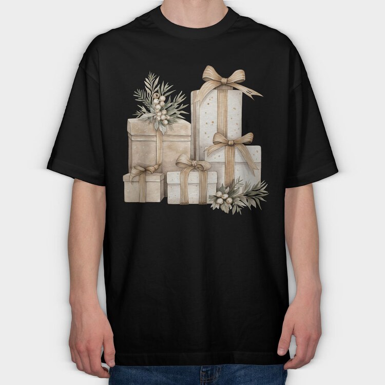 Christmas Gift Boxes, Tricou Oversize Barbati (Unisex)