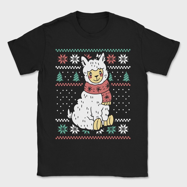 Ugly Sweater Llama, Tricou Barbati (Unisex)