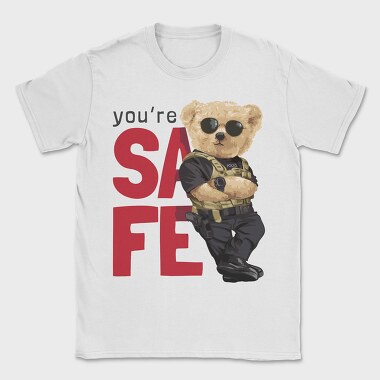 Teddy Bear Police Safe, Tricou Barbati (Unisex)