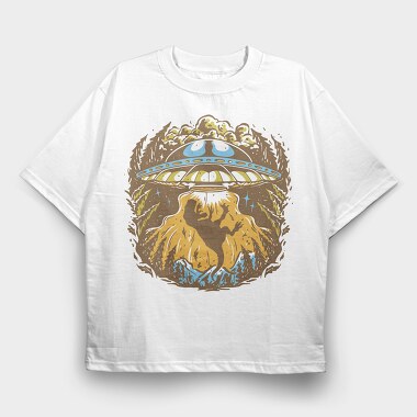 Ufo Dinosaurs, Tricou Oversize Barbati (Unisex)