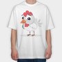 Chicken Party Chic, Tricou Oversize Barbati (Unisex)