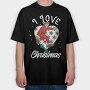 Santa Skate Snow, Tricou Oversize Barbati (Unisex)