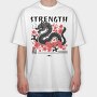 Chinese Dragon Strength Trend Within Balance, Tricou Oversize Barbati (Unisex)