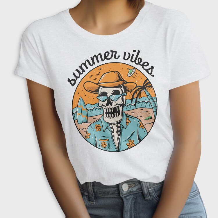 Summer Skull Vibes 1, Tricou Femei