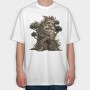 Christmas Gnome Treehouse, Tricou Oversize Barbati (Unisex)