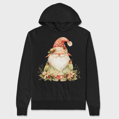 Christmas Gnome Wreath, Hanorac Oversize Barbati (Unisex)