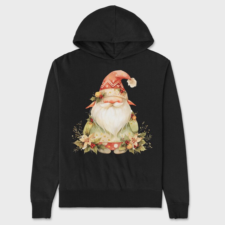 Christmas Gnome Wreath, Hanorac Oversize Barbati (Unisex)