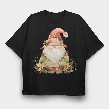 Christmas Gnome Wreath, Tricou Oversize Barbati (Unisex)
