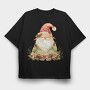 Christmas Gnome Wreath, Tricou Oversize Barbati (Unisex)