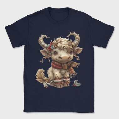Christmas Highland Cow, Tricou Barbati (Unisex)