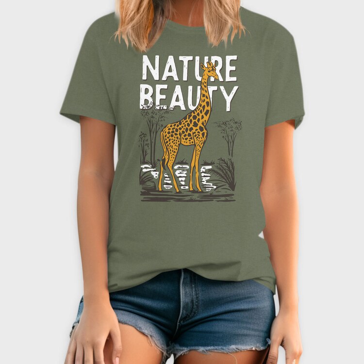 Nature Beauty Giraffe, Tricou Barbati (Unisex)