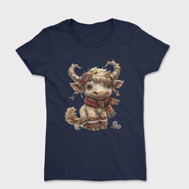 Christmas Highland Cow, Tricou Femei
